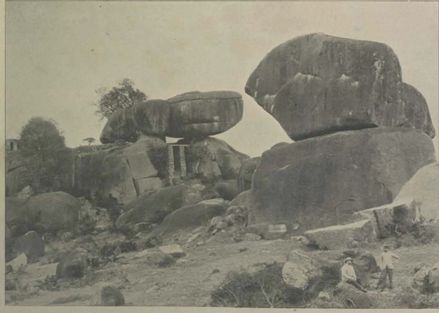 Huge boulders on a hillside near Khairatabad.