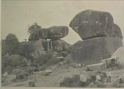 Huge boulders on a hillside near Khairatabad.