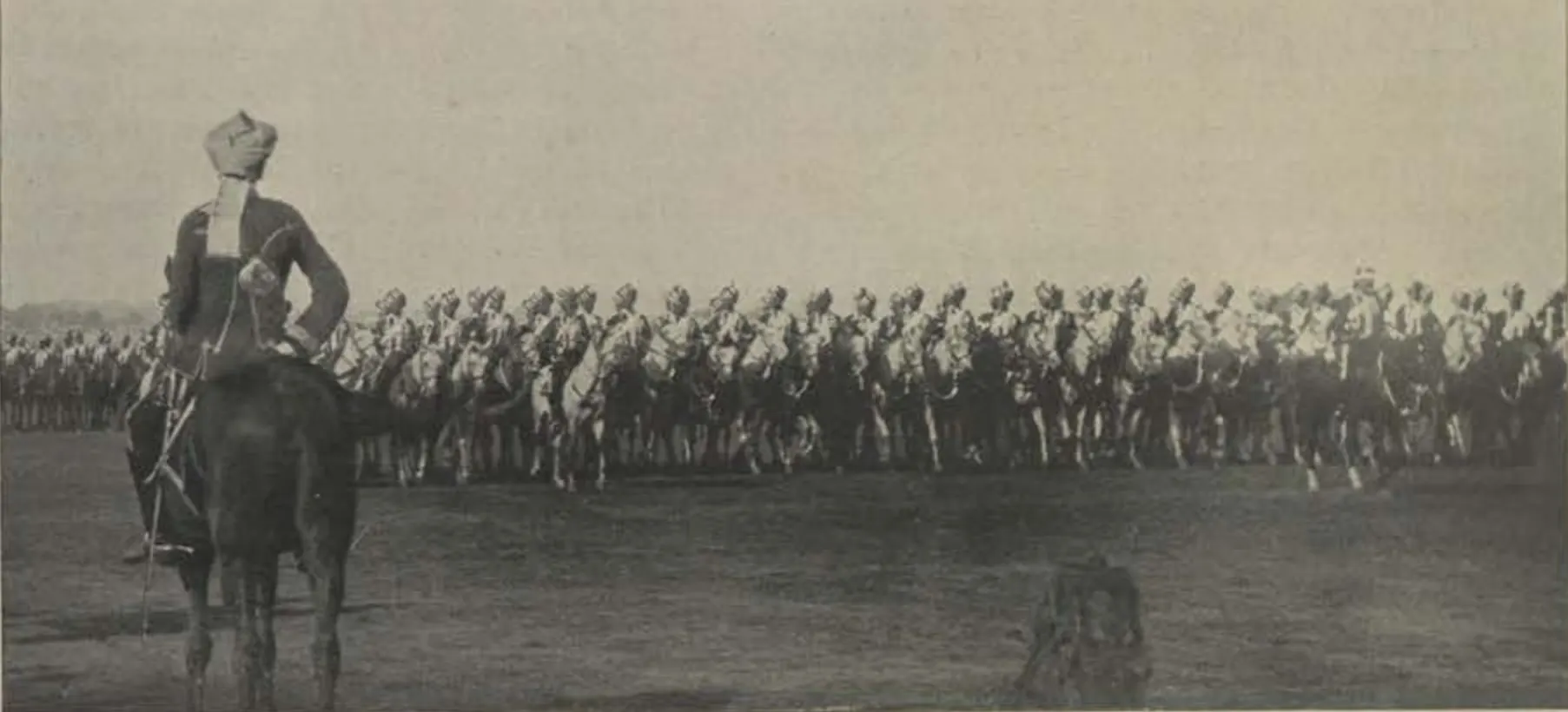 The Nizam's African bodyguard marching past at the Diamond Jubilee review.