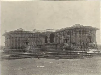 The Thousand Pillar Temple, a low, wide temple on a stepped plinth, seen across open ground.