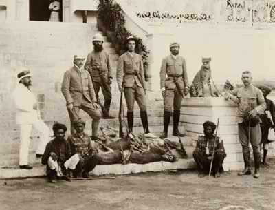 Dayal, Raja Lala Deen: Jagdgesellschaft.