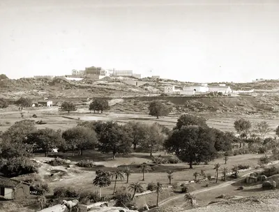 A view of the Falaknuma Palace, taken by Deen Dayal in the 1880s, from the Curzon Collection: 'Views of HH the Nizam's Dominions, Hyderabad, Deccan, 1892'.