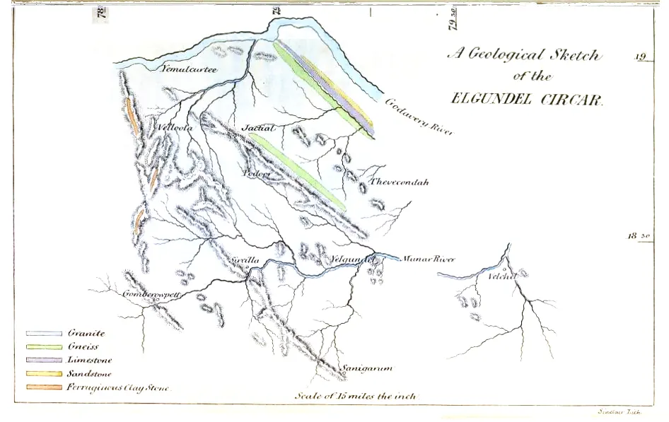 Geology of Yelgunthul Circar, India
