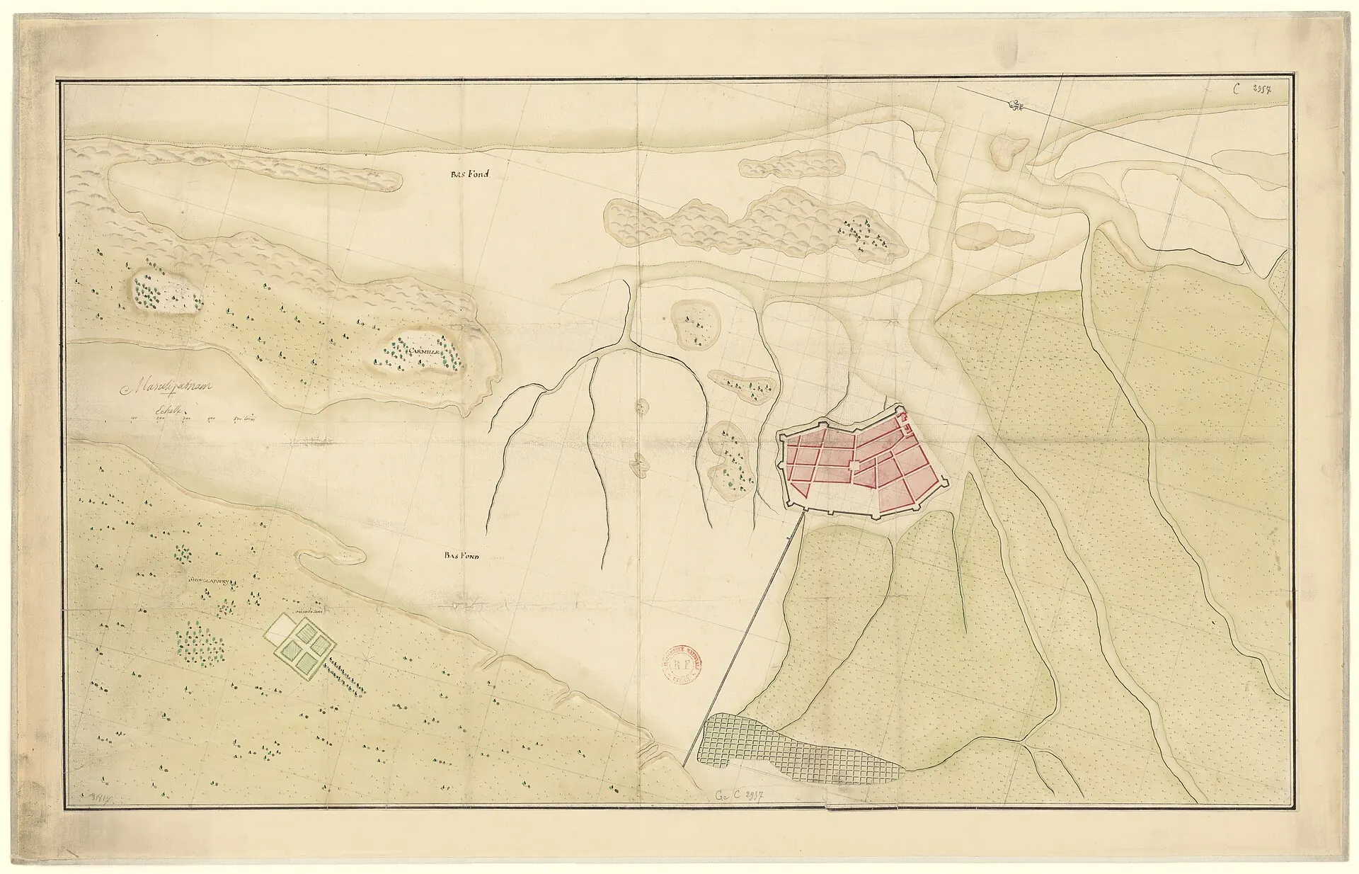 Sujet : Machilipatnam -- ca 1750 Couverture : Inde Langue : français Éditeur : [s.n.]