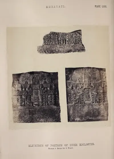 Photograph of three fragments of slabs from the inner rail.
